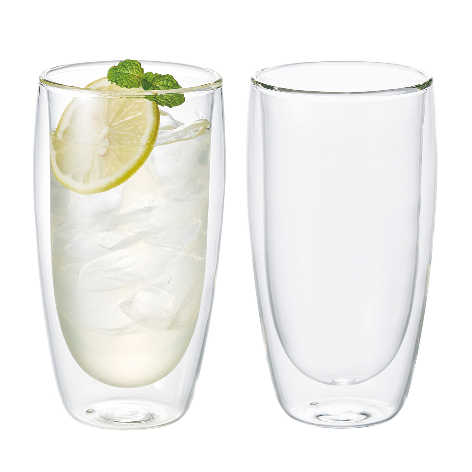 AQUA ペアトールグラス 【耐熱ガラス/ダブルウォールグラス】