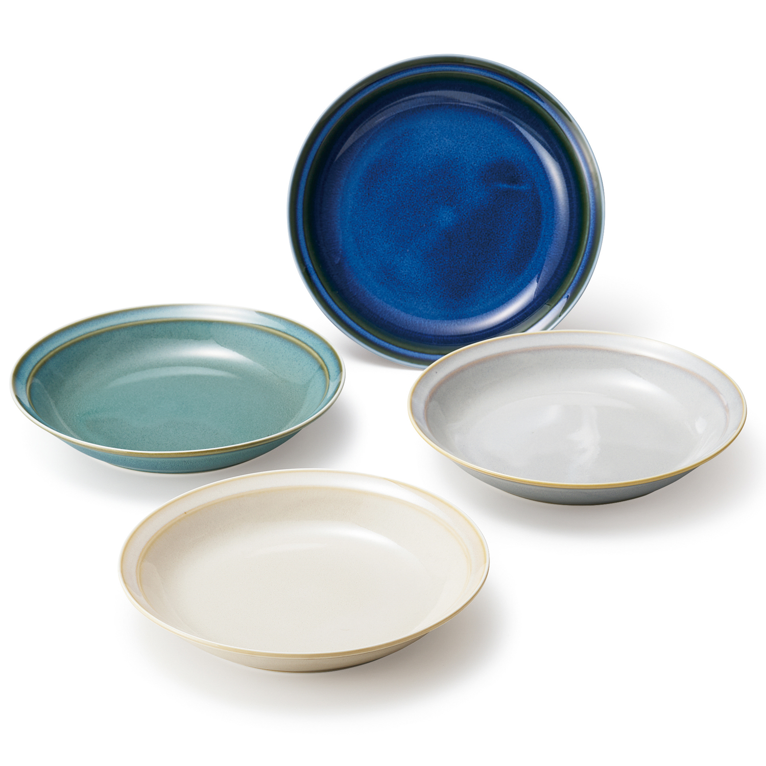 ベイシス　カレー＆パスタ皿セット【美濃焼/大皿/4枚セット】