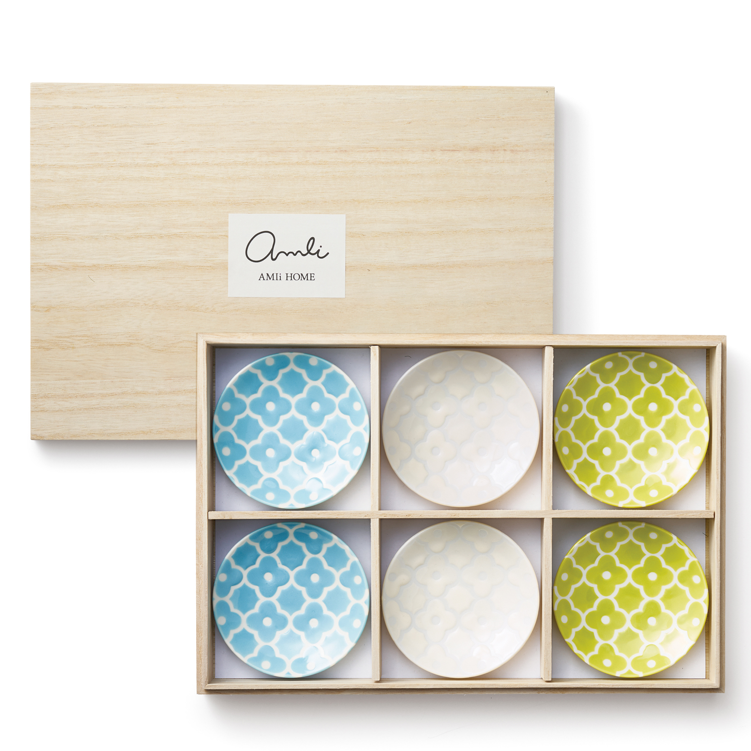 SOLE　六客小皿揃(木箱入)【豆皿/6枚セット/美濃焼】