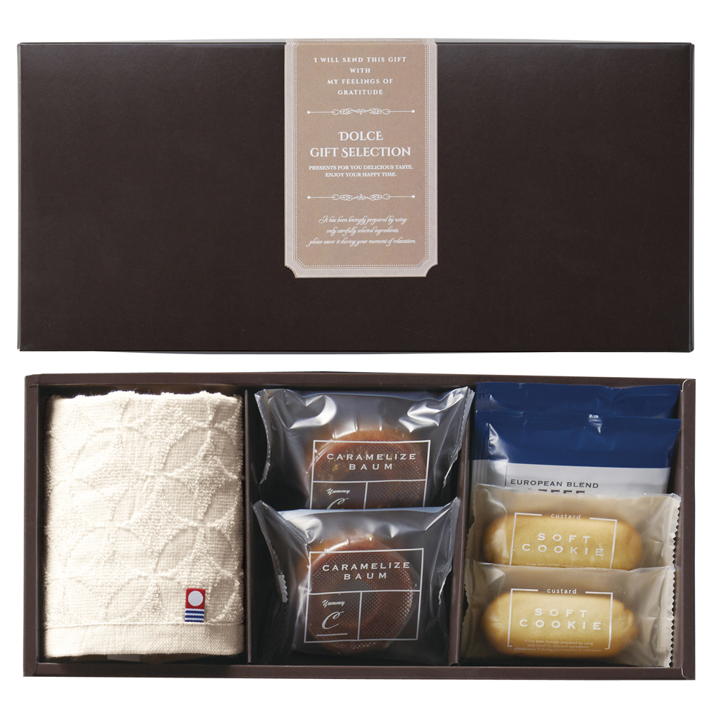 DOLCE　GIFT　SELECTION 01B【今治タオル/キャラメリゼバウム/クッキー/コーヒー】