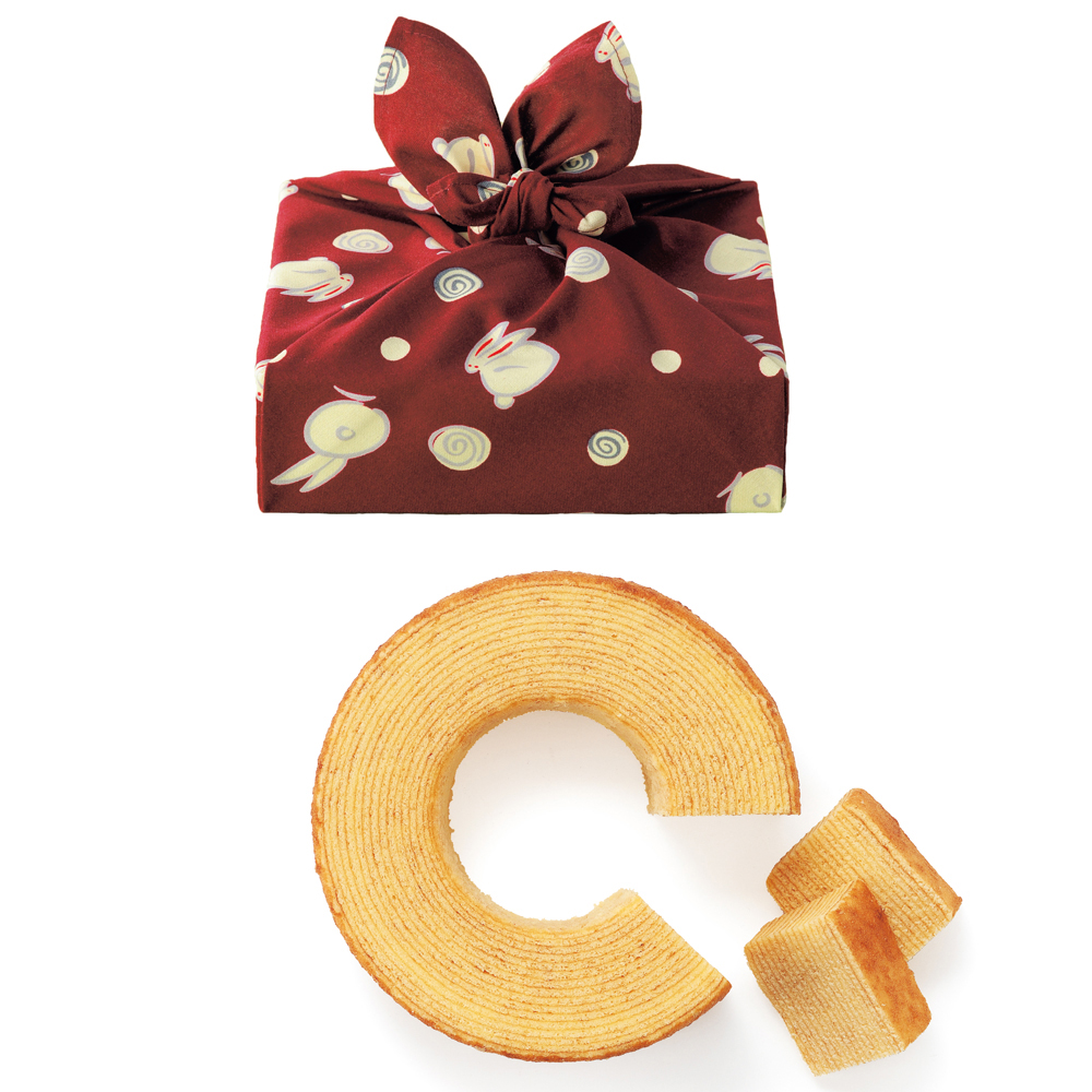 結心-yui-幸せの輪(うさぎ）【バウムクーヘン/風呂敷】