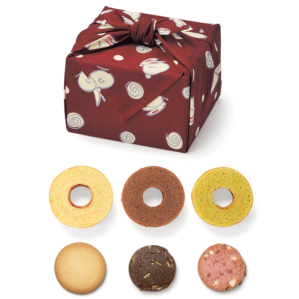 結心-yui-至福の小包(うさぎ）【ミニバウム/クッキー/風呂敷】