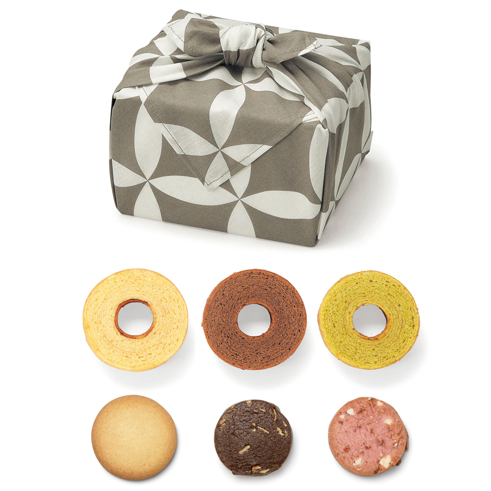 結心-yui-至福の小包(七宝）【ミニバウム/クッキー/風呂敷】