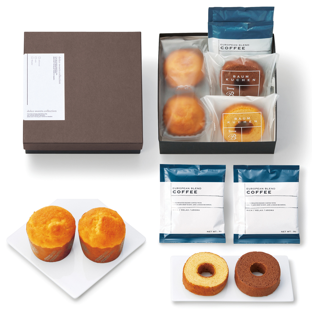 マフィン＆カフェスイーツ02（ブラウン）【マフィン/ミニバウム/コーヒー】